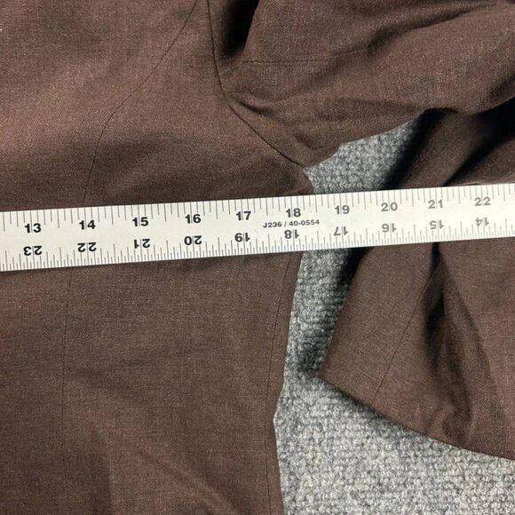 BCBGMaxazria Blazer Womens Medium Brown Jacket Linen Blend Adults - Picture 6 of 10